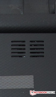The speakers are located on the underside of the case.
