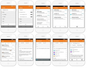 Firefox OS 2.0 Email screens