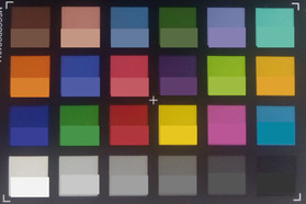 Screenshot of ColorChecker colors. Original colors are displayed in the lower half of every field.