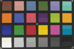 ColorChecker Passport: The actual colors are displayed in the lower half of each patch.