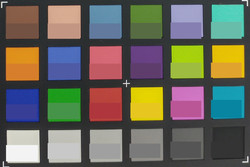 ColorChecker main camera: The original colors are displayed in the lower half of each patch.