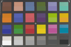 Screenshot of ColorChecker colors: Original colors are displays in the lower half of every field.