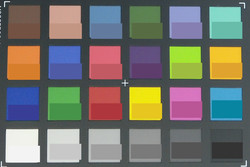 ColorChecker Passport: The target color is displayed in the lower half of each patch