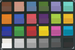 ColorChecker Passport: The actual color is displayed in the lower half of each patch.