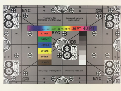 picture of the test chart