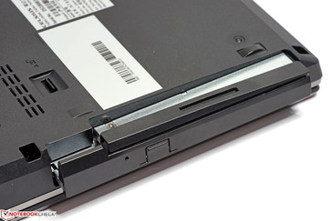 The modular drive bay is a unique and convenient feature of the Fujitsu.