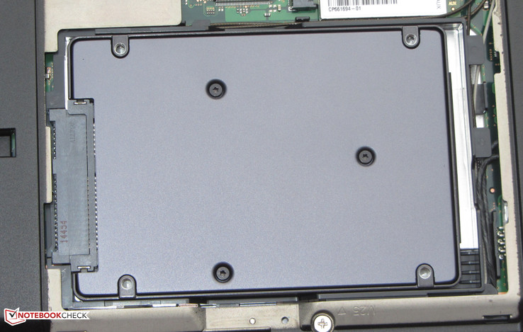 The SSD is hidden behind a maintenance hatch.