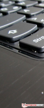 The individual keys are slightly concave The individual keys are slightly concave