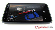 The Qualcomm Snapdragon S4 SoC has enough power for even demanding games like Need For Speed: Hot Pursuit.