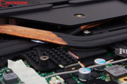 The heat pipes of the CPU and GPU run separately.