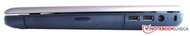 Right side: DVD writer, 2x USB, Kensington lock Right side: DVD writer, 2x USB, Kensington lock