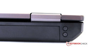 The display lid is held by two stable hinges. The display lid is held by two stable hinges.