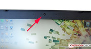 A webcam with 720p resolution is placed centered above the 14 inch screen's center A webcam with 720p resolution is placed centered above the 14 inch screen's center