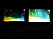 Comparison of Medion-Notebooks (136cd/m2,left) and the Asus-display (right). Comparison of Medion-Notebooks (136cd/m2,left) and the Asus-display (right).