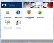 The info button starts the HP Info Center, which allows accessing the user manual, among other things... The info button starts the HP Info Center, which allows accessing the user manual, among other things...