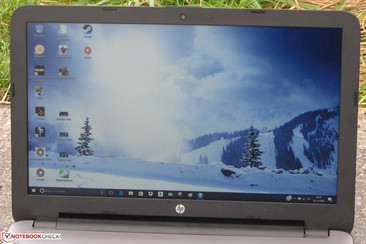 The HP 15 outside.