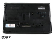 What the ProBook 6555b offers is an abundance of connections including docking- and battery slice port on the underside.