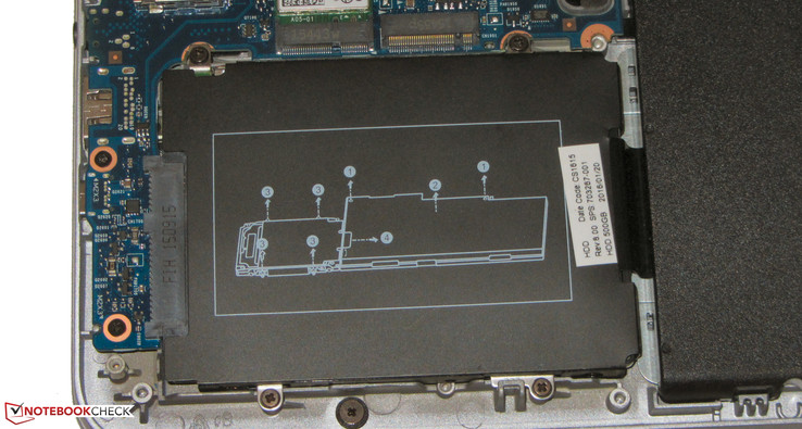 A M.2 SSD can be installed in place of the HDD.