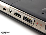 Mini display port, HDMI, eSATA Mini display port, HDMI, eSATA