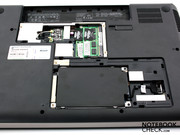 The HP G62-130EG with access panels removed. The HP G62-130EG with access panels removed.
