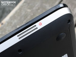 Two high pitch speakers on the front edge Two high pitch speakers on the front edge