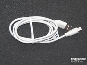 The USB cable is also used for data transfer or for charging the device