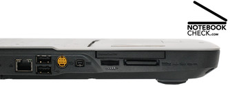 ...S-video, Firewire, volume control, ExpressCard, card reader. ...S-video, Firewire, volume control, ExpressCard, card reader.