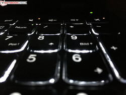 The keyboard illumination can be slightly dazzling depending on your position.