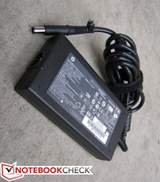 The AC adapter rated at 120W and capable of outputting 19.5V