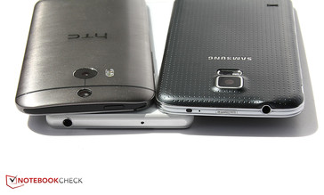 The cases of the Galaxy and Xperia are similarly thin. HTC's One has an ergonomic shape but is slightly thicker.
