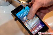 is water and dust proof. Wet fingers are not is water and dust proof. Wet fingers are not