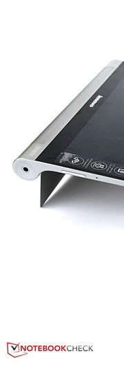 The handle bar improves the handling of the tablet.