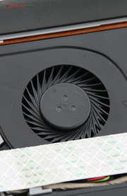 Here, the fan can be cleaned.