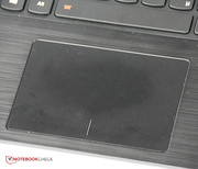 The touchpad is a ClickPad. The whole lower part can also be used as a button, which can lead to inaccurate inputs.