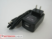 AC adapter for micro-USB charging