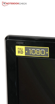 The Full-HD display...