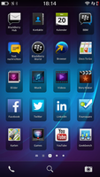 Home screen of BlackBerry 10