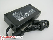 The power brick is very large (17 cm x 8 cm x 3.5 cm) for a 14-inch notebook