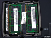 The RAM slots are filled by 2 modules; those users who want 8 GB of RAM will have to swap out the modules