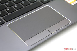 Pleasant touchpad but the button clicks are too loud.