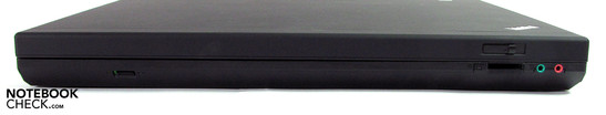Front: wireless on/off, card reader, audio Front: wireless on/off, card reader, audio