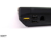 For entertaining peripherals like digicams, sticks and co. there are the easily accessible USB 2.0 ports For entertaining peripherals like digicams, sticks and co. there are the easily accessible USB 2.0 ports
