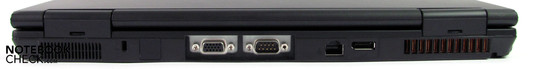 Rückseite: Kensington, RS 232, VGA, LAN, Displayport Rückseite: Kensington, RS 232, VGA, LAN, Displayport