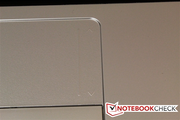 The scroll bar on the touchpad is lightly engraved. The scroll bar on the touchpad is lightly engraved.