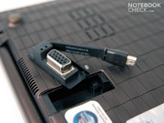 A VGA adapter for the built-in mini display port...