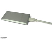 Only a single cable, which also powers the device, is needed