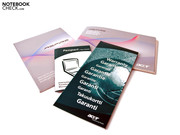 The guarantee card, the user manual and the quick start guide are all included in the delivery contents.