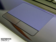 The touchpad is large and has a lightly buffed surface The touchpad is large and has a lightly buffed surface