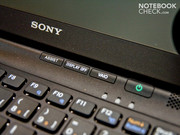Over the keyboard are four small hardware switches, ... Over the keyboard are four small hardware switches, ...
