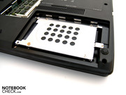 A 320 GB Hard drive from Hitachi is located on the underside A 320 GB Hard drive from Hitachi is located on the underside